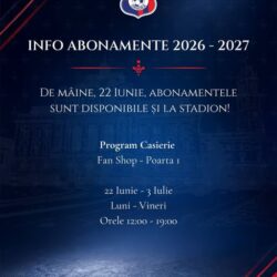 Vrei să fii prezent pe stadion, abonamentul e soluția!!!